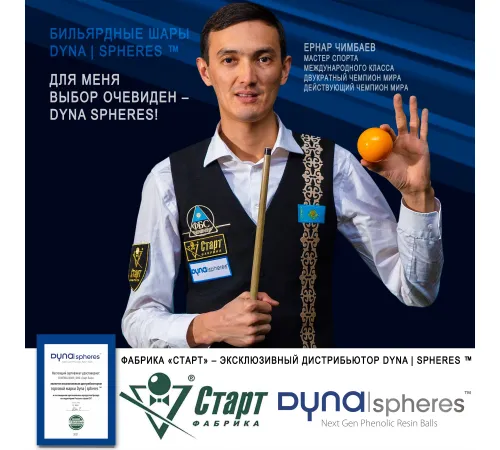 Шары Dynaspheres Prime Pyramid 67 мм Желтый биток